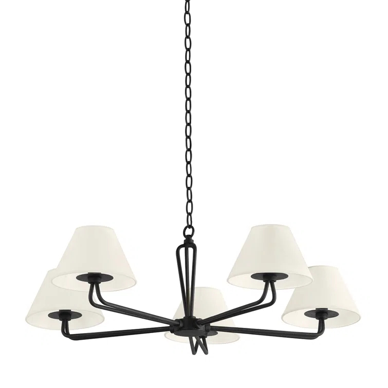 Hayden Chandelier - Black / 5 Light