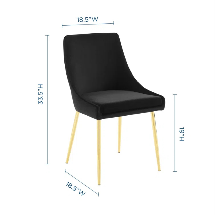 Modway Modway Viscount Performance Velvet Dining Chairs (Set of 2)
