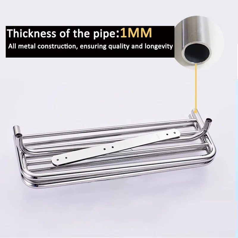 3 Wall Mounted Required Towel Rack