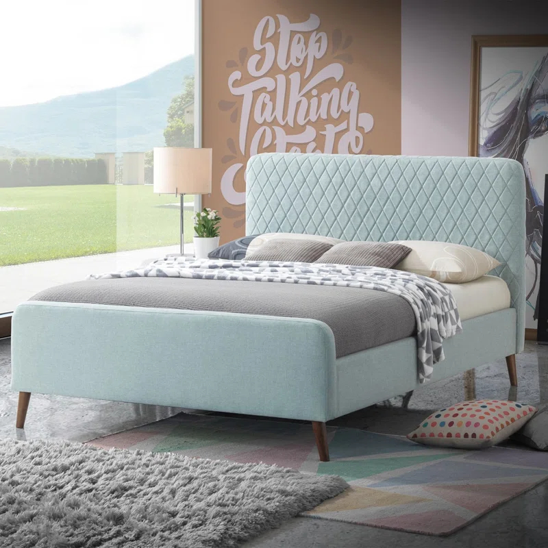 Better Home Products Roza Velvet Upholstered Queen Bed