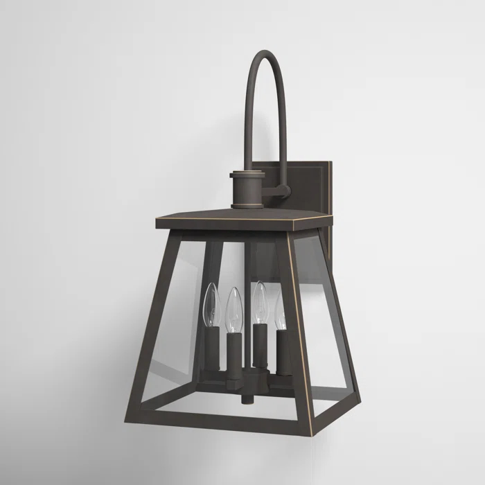 Wrentham 4 Light Bell Outdoor Aluminum Wall Light