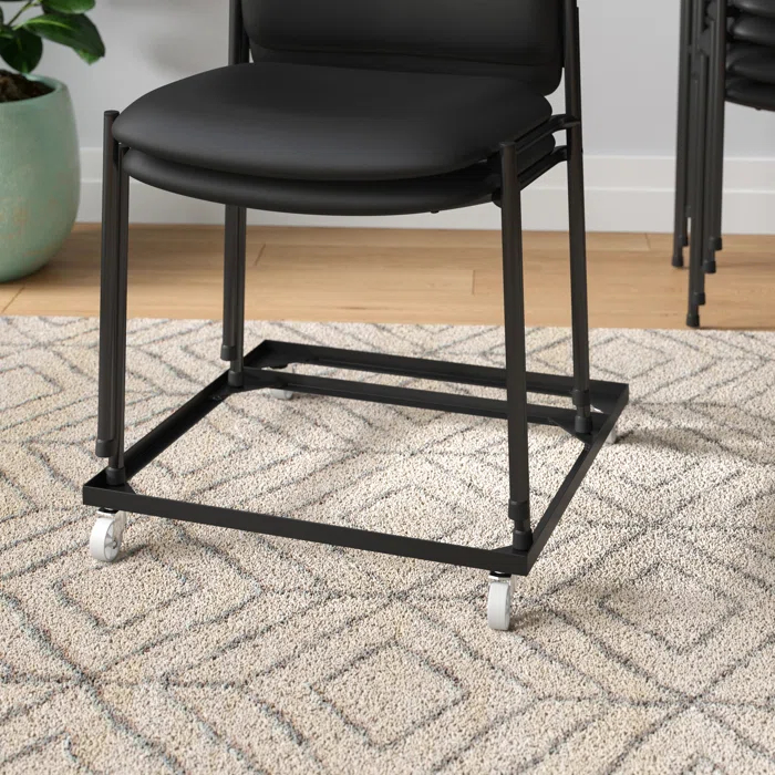 Flash Furniture Visage Steel Stack Chair and Church Chair Dolly - Material Handling Equipment
