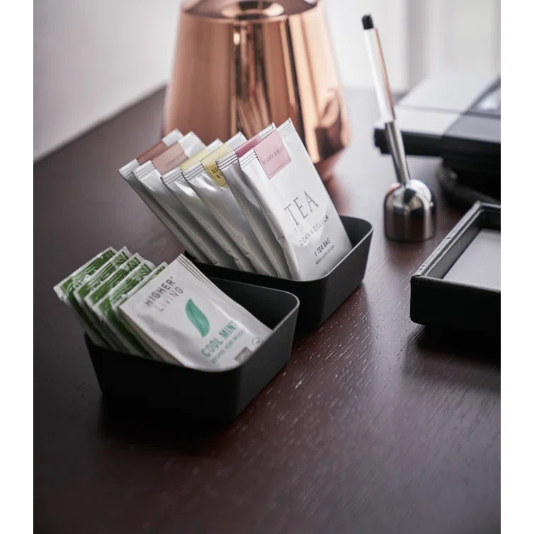 Yamazaki Home Space Saving Vanity Tray, Square, Steel, Small