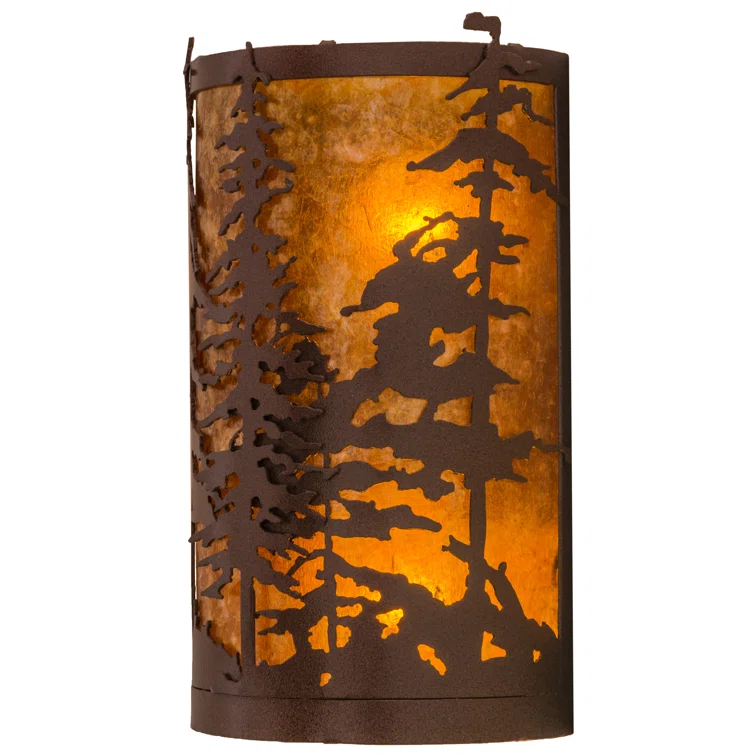 Rustic Lodge Flush Mounted Sconce