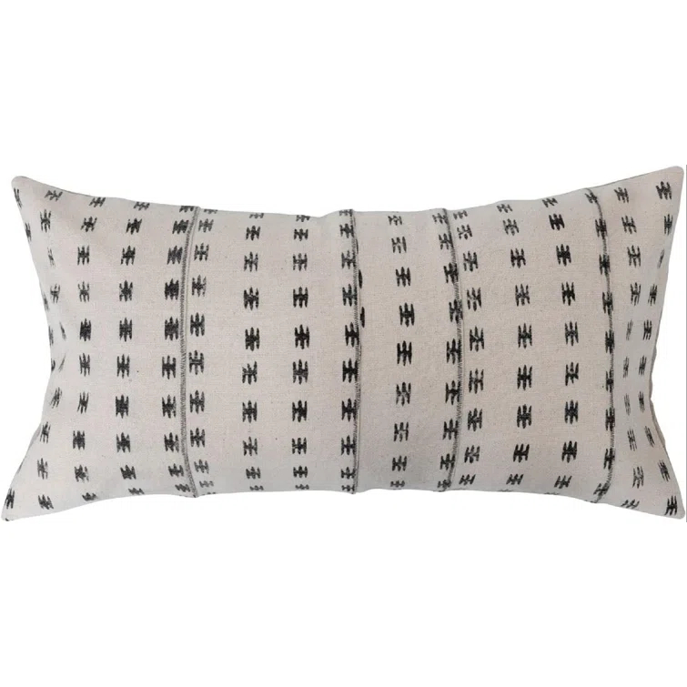 Geometric Cotton Reversible Throw Pillow
