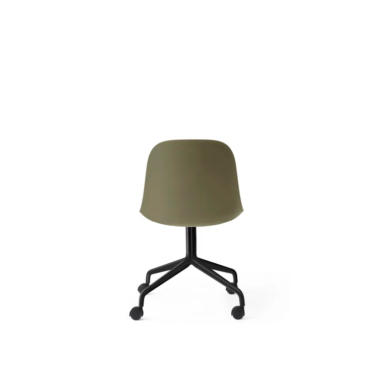 Olive High Swivel Seat Side Chair with Wood or Metal Legs