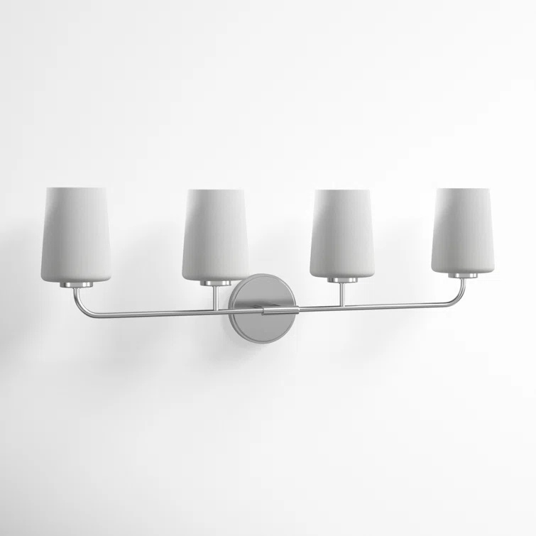 Fitz 4 Light Frosted Dimmable Vanity Light