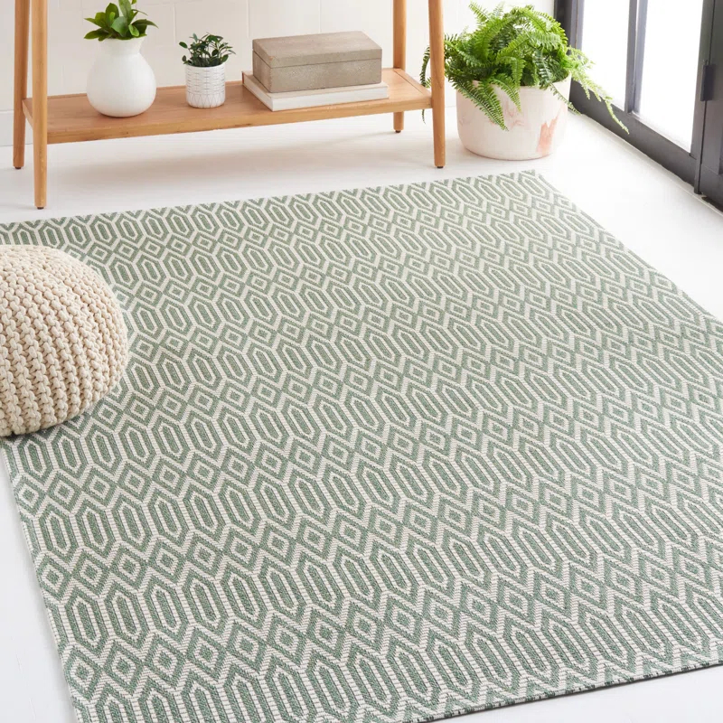 Martha Stewart Rugs Martha Stewart 405 100% Cotton Geometric Rug
