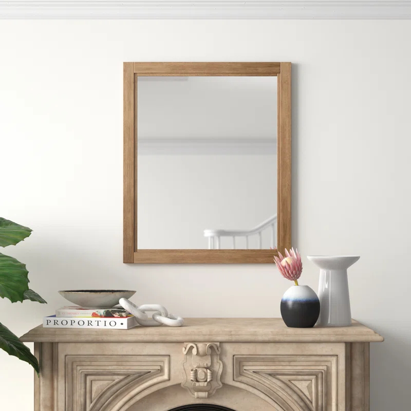 Mercury Row® Bucher Solid And Engineered Wood Flat Mirror