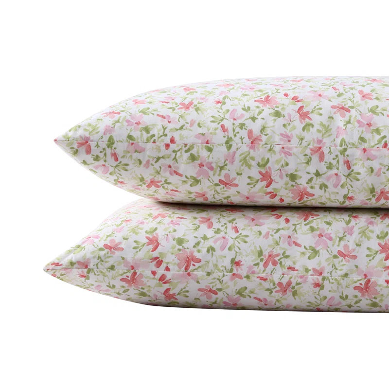 Laura Ashley Printed Cotton Percale Pillowcase Set (Set of 2)