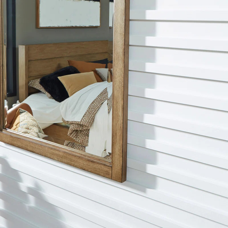 Mercury Row® Bucher Solid And Engineered Wood Flat Mirror