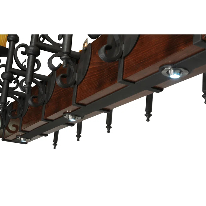 Rustic Lodge 15 - Light Dimmable Square / Rectangle Chandelier