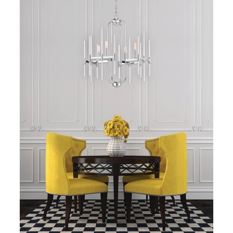 Minka Lavery - Pillar - Chandelier 4 Light Chrome in Transitional Style - 27.75