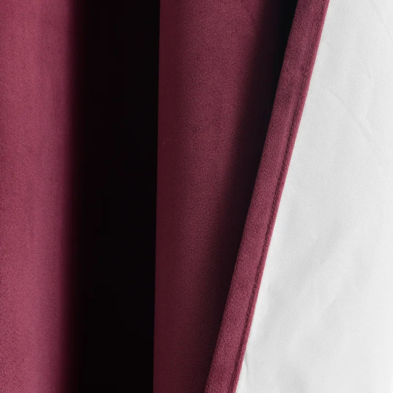 Prima Velvet Solid Blackout Polyester Curtain