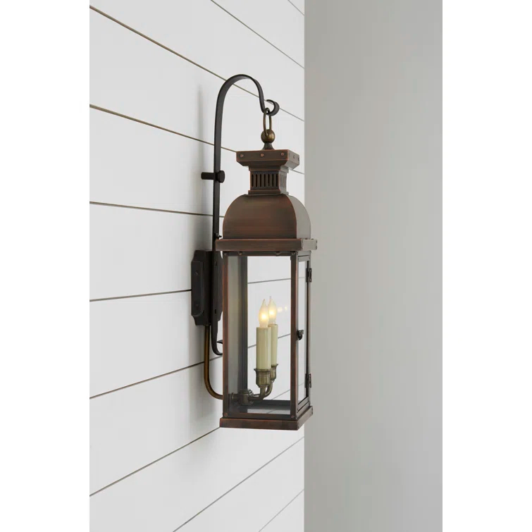 Classic Glow Copper Brown 22'' Dimmable Outdoor Lantern