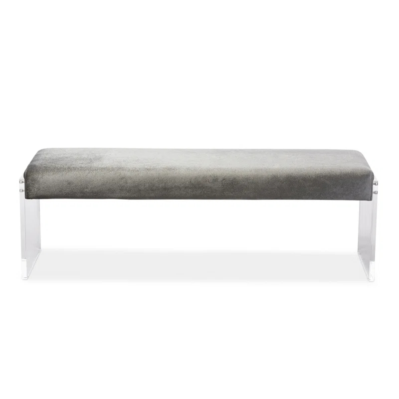 Polyester Blend Upholstered Bench