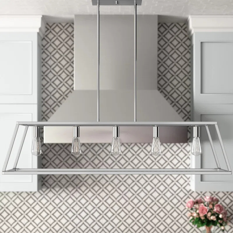Clare 5 Light Metal Dimmable Kitchen Island Chandelier