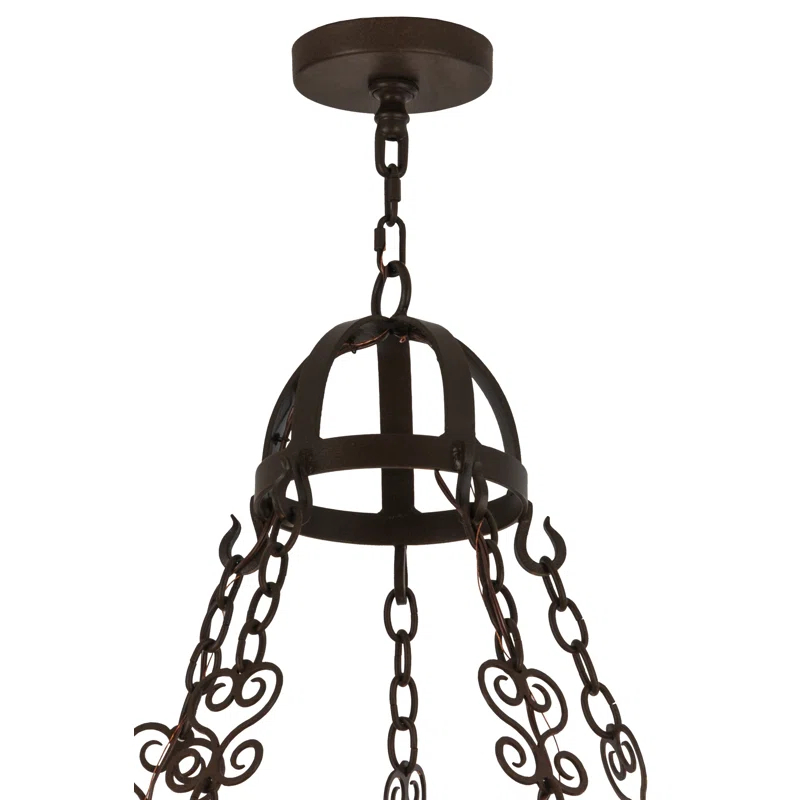 Toscano 48" Bronze Two-Tier Candle Chandelier