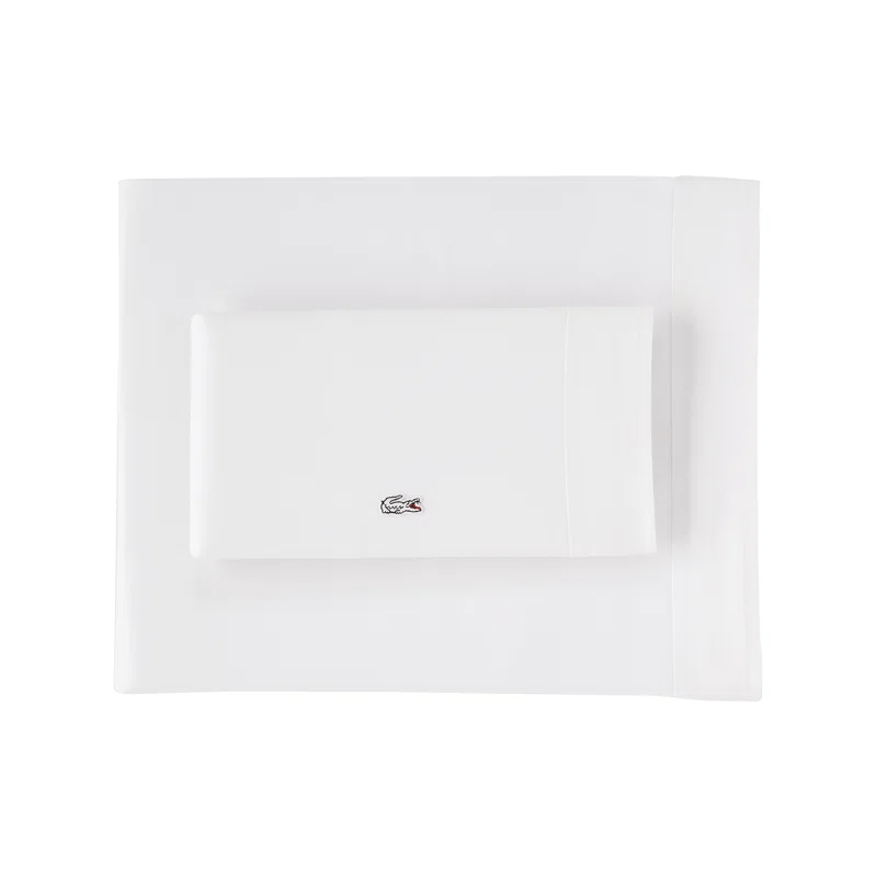 Lacoste Cotton Percale 200 Thread Count 100% Cotton Sheet Set