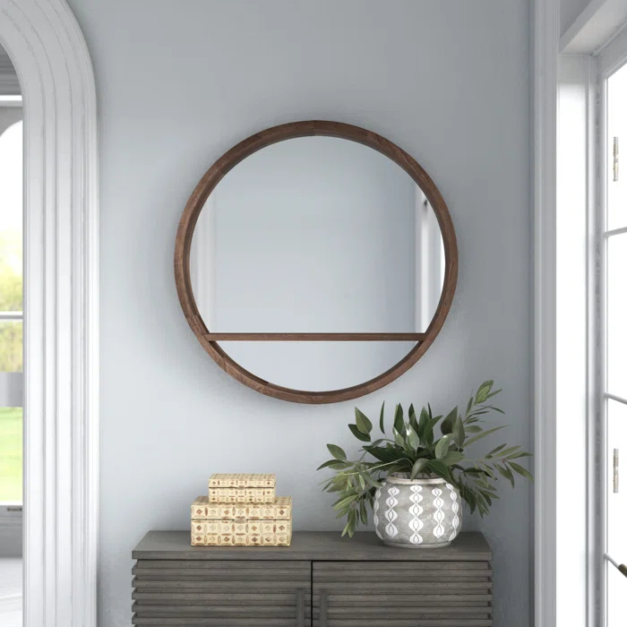 Shane Flat Wall Mirror with Shelves