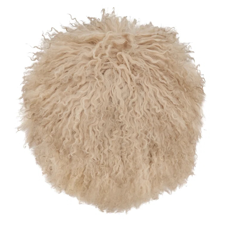 Saro Mongolian Lamb Pillows Throw Pillow