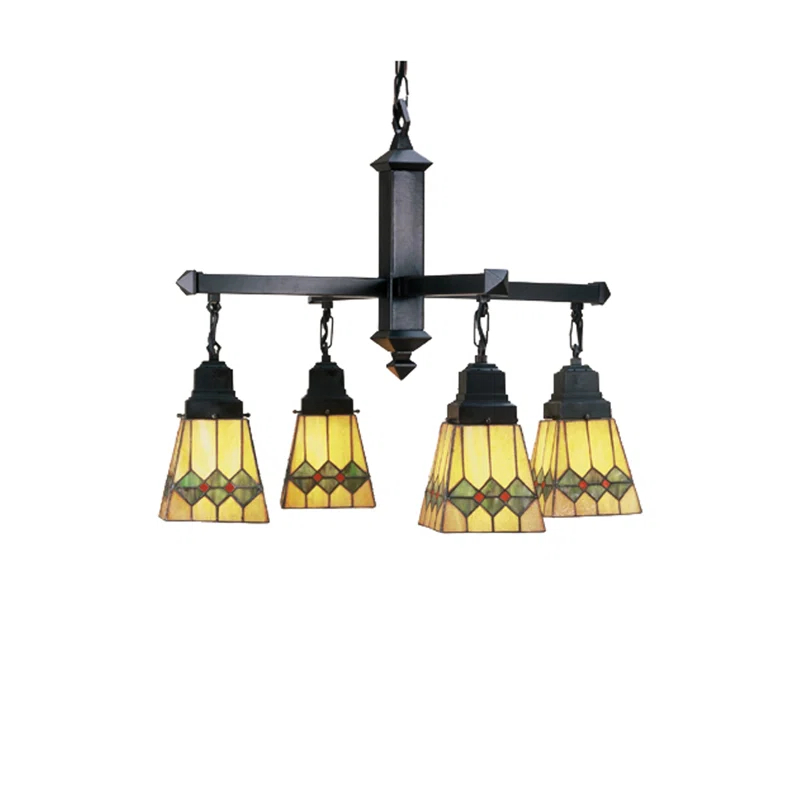 Meyda Lighting 26"W Martini Mission 4 LT Chandelier
