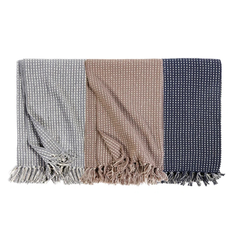 Jasper Cotton Oversized Throw by Pom Pom at Home - Taupe