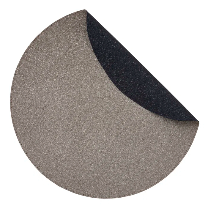 Gray Navy Round Vinyl Reversible Placemats Set of Four