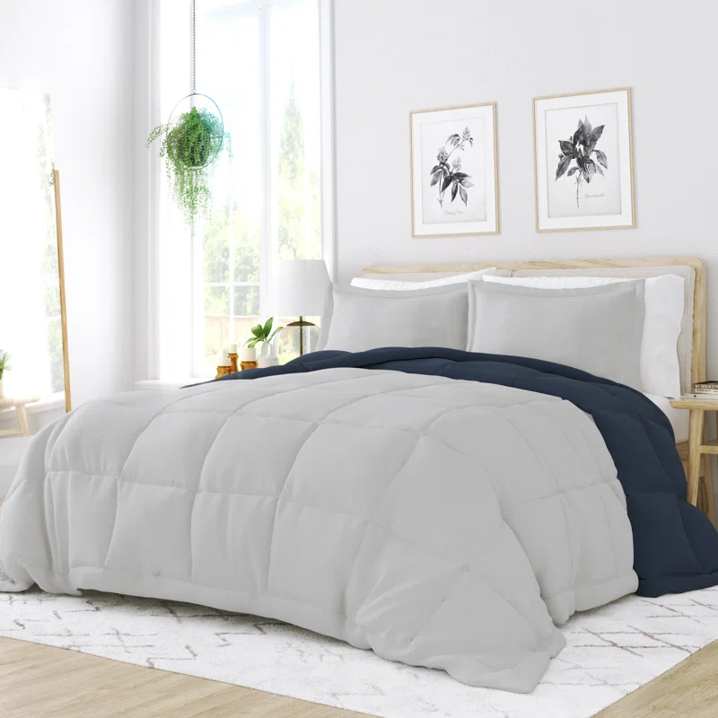 Reversible Down-Alternative Comforter Bedding Set