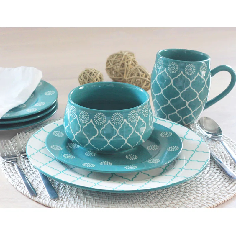 Baum Moroccan 16 Piece Dinnerware Set