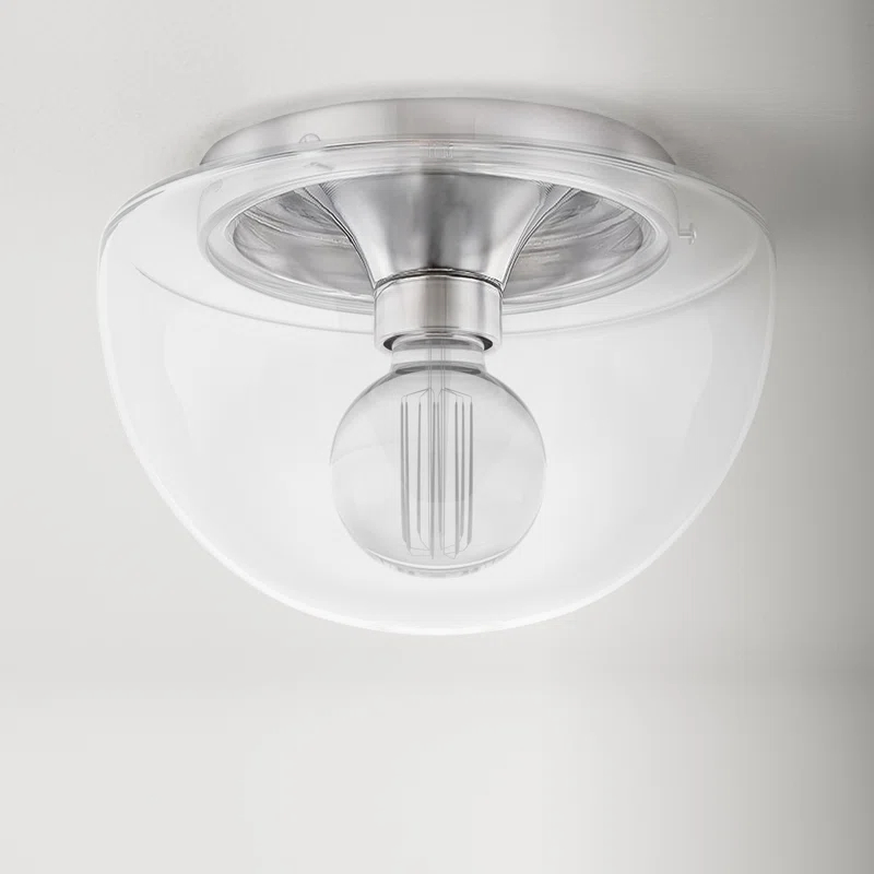 Alexi Single Light Glass Flush Mount
