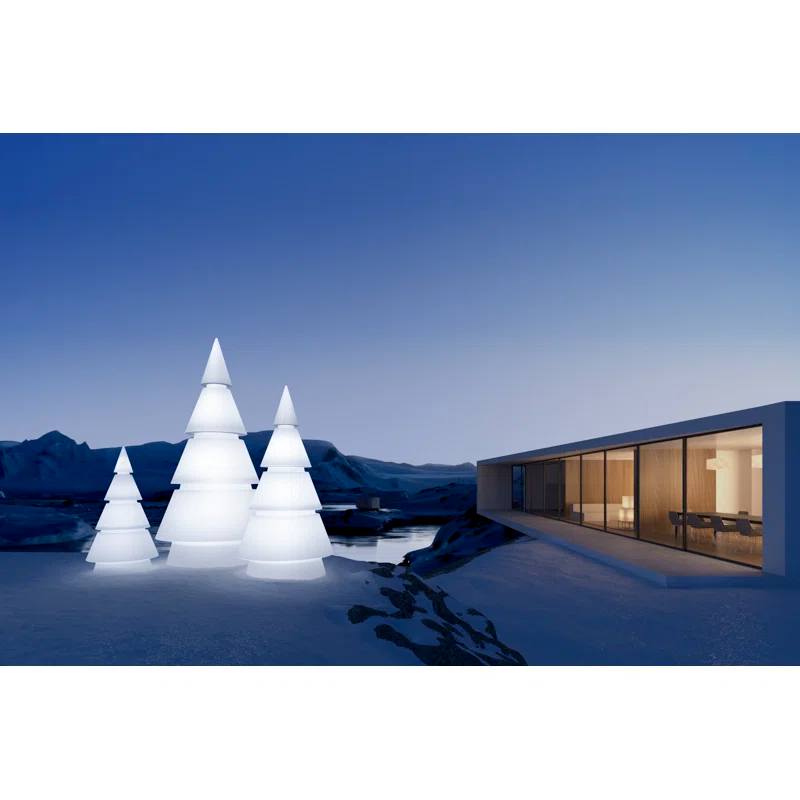 Forest Matte Ice White Battery Powered LED Outdoor Floor Lamp