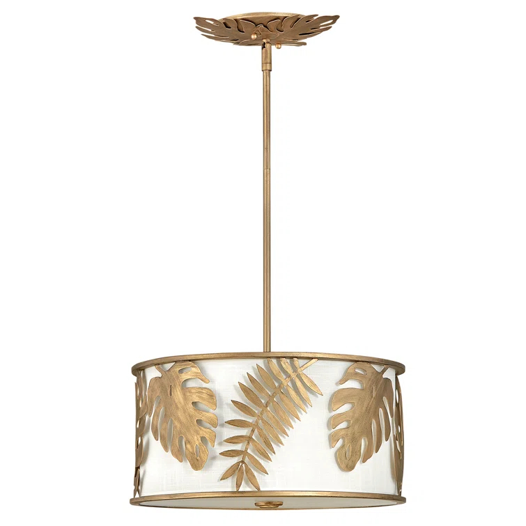Botanica 3 - Light Burnished Gold Shaded Pendant