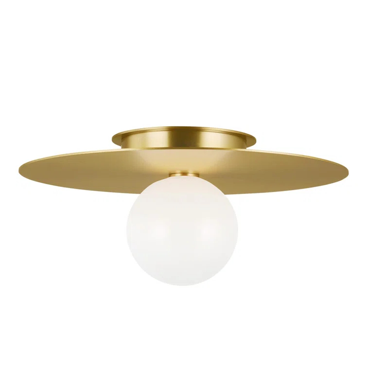 Nodes Flush Mount Light by Kelly Wearstler - Burnished Brass / 17.5"Dia