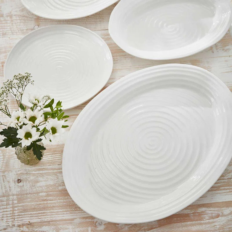 Portmeirion Sophie Conran-White Platter, Round 12"