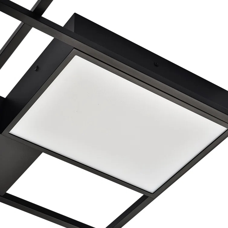 Radium 19-in Integrated LED Rectangular ETL Certified Semi Flush Ceiling Light