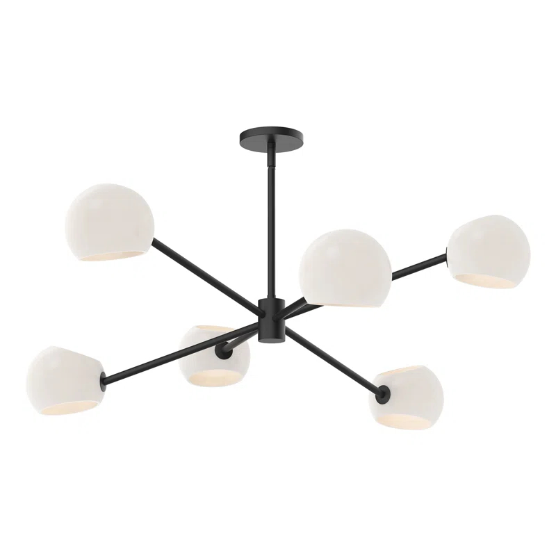 Willow 6 Light Metal Sputnik Chandelier