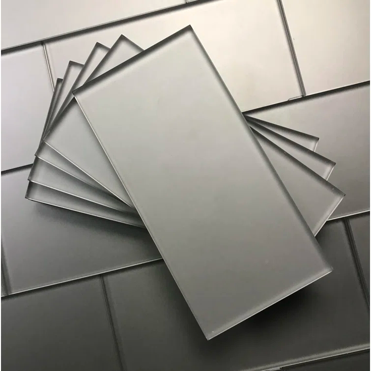 Forever Matte 3 in. x 6 in. Diamond Grade Glass Straight Edge Subway Decorative Kitchen & Bathroom Wall Tile