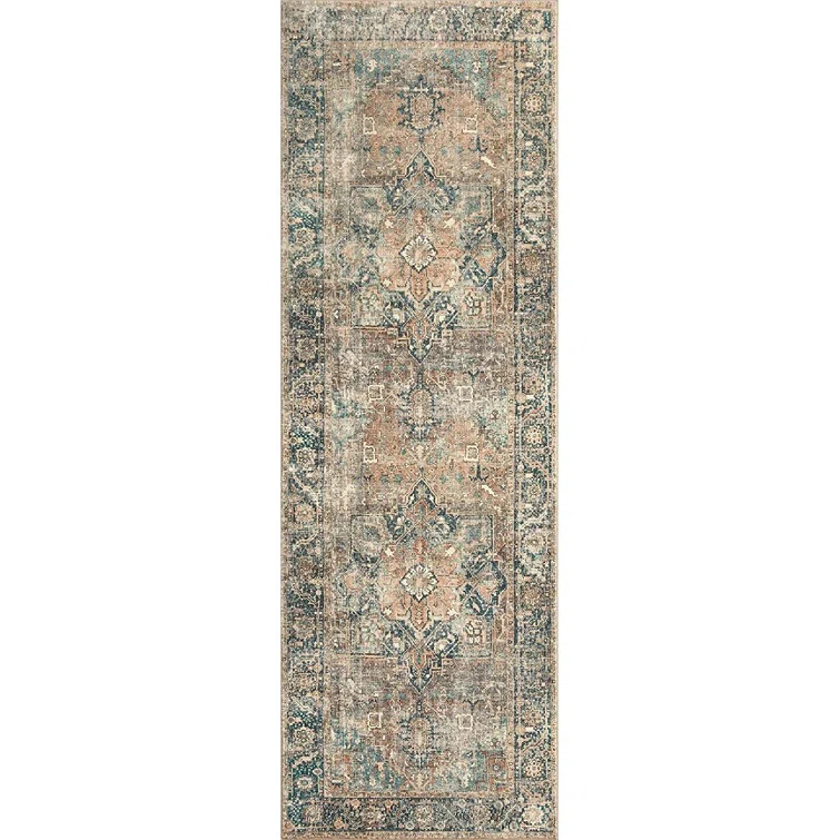 Loloi Margot Terracotta / Lagoon Area Rug feat. Cloudpile