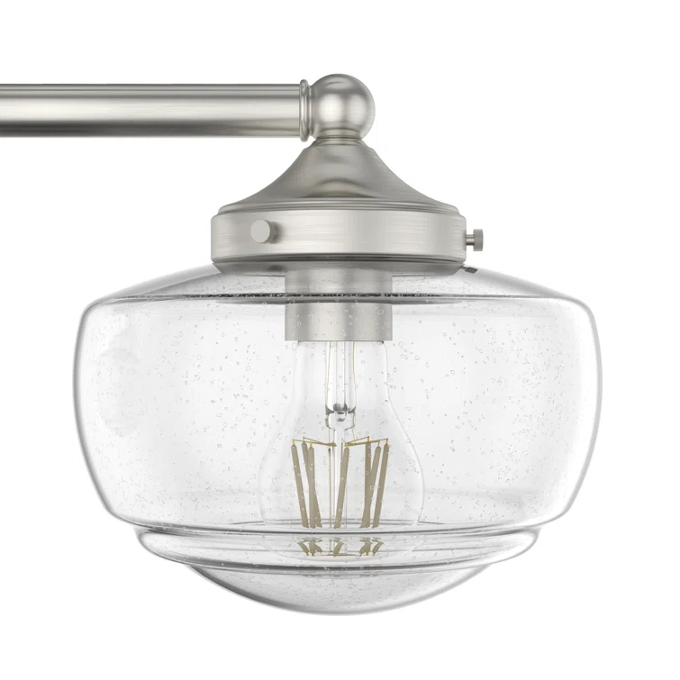 Saddle Creek 3 - Light Kitchen Island Linear Schoolhouse Chandelier