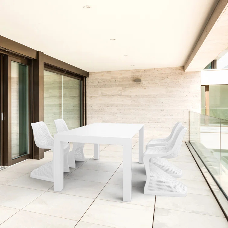 Farrah 86'' Rectangular 4 - Person Outdoor Dining Set