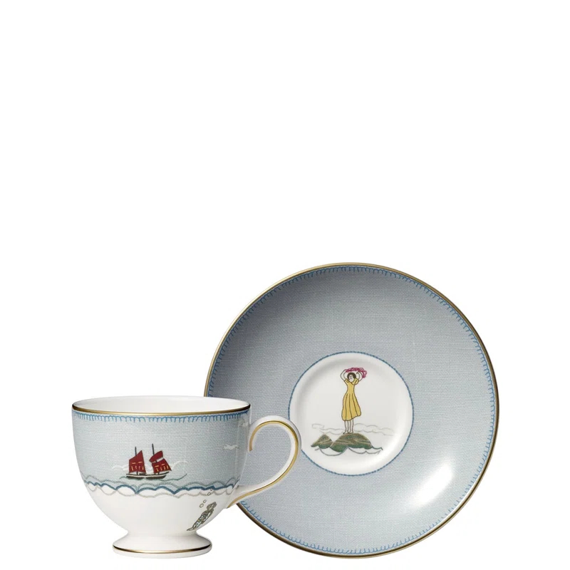 Wedgwood Kit Kemp Sailors Farewell Teacup & Saucer Set