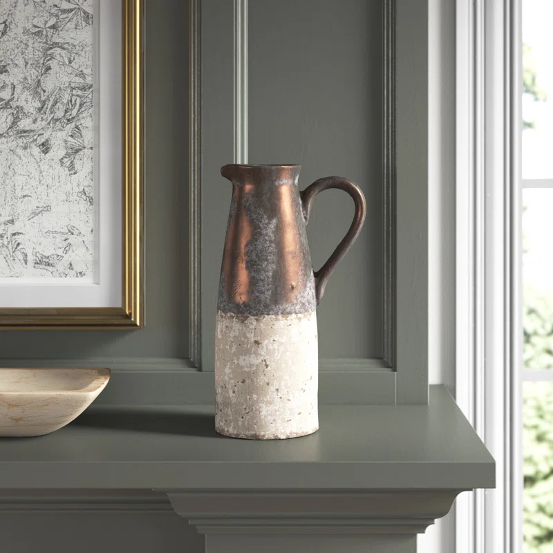 Libra Handmade Terracotta Decorative Bottle