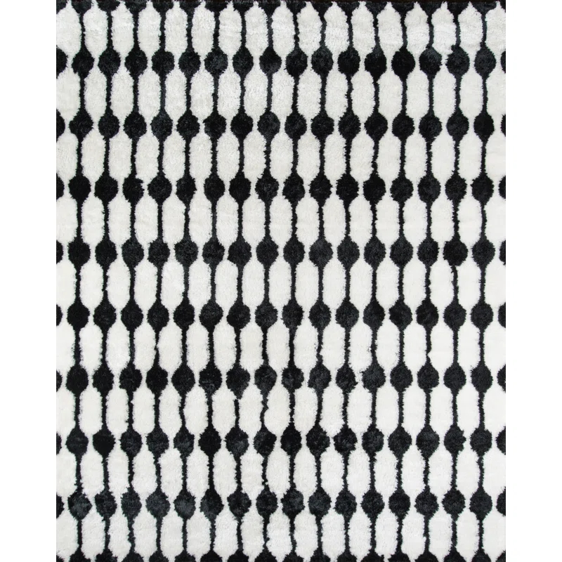 Geometric Handmade Black/Ivory Area Rug