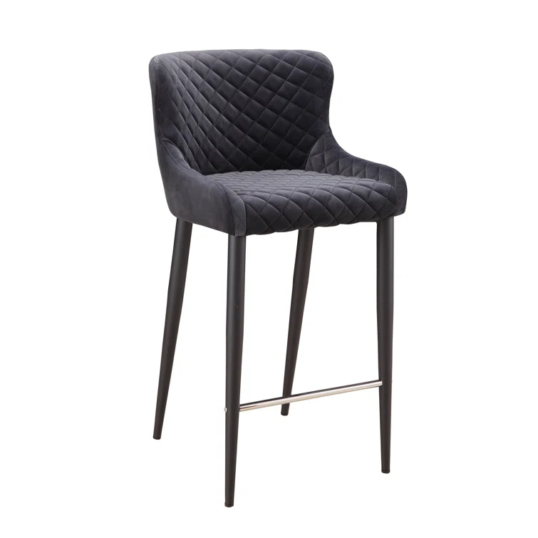 Etta Dark Grey Metal Contemporary Counter Stool