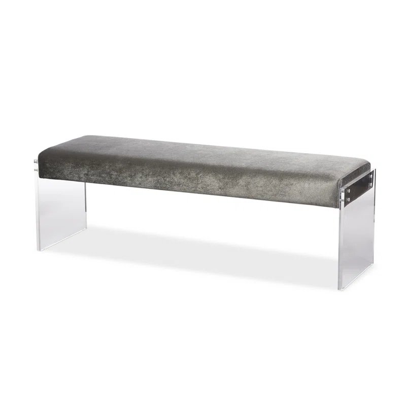 Polyester Blend Upholstered Bench