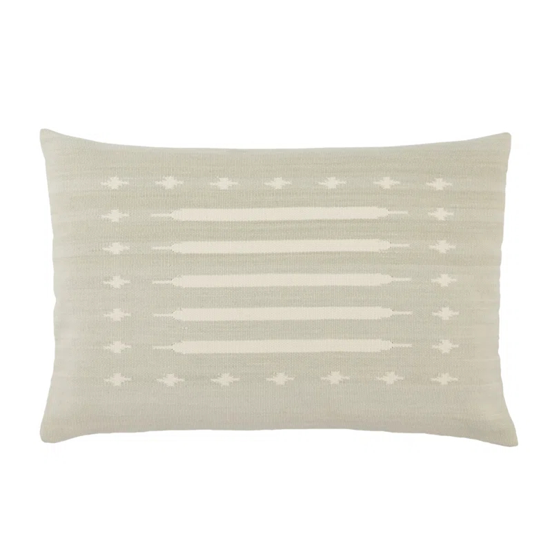 Estela Geometric Cotton Lumbar Throw Pillow