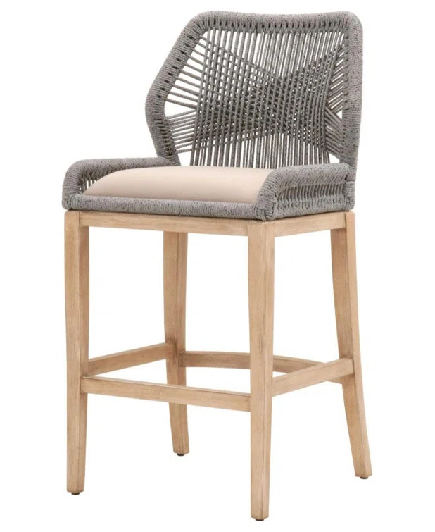 LOOMLAN Upholstered Counter Stool with Solid Wood Frame
