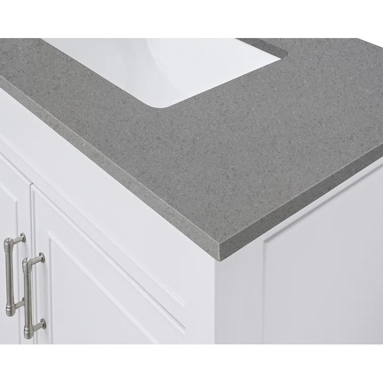 61'' Quartz Double Bathroom Vanity Top with Sink