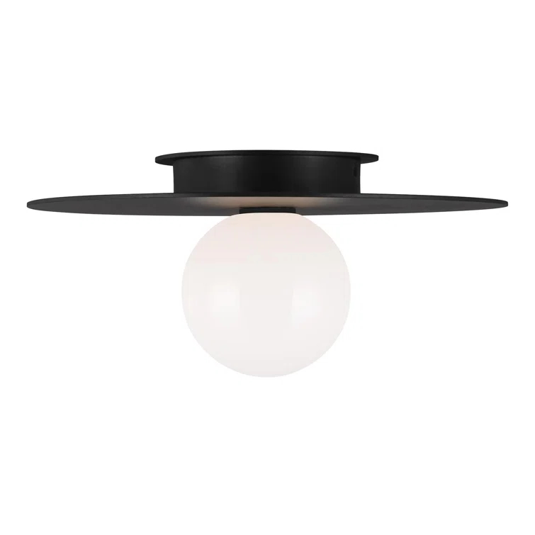 Nodes Flush Mount Light by Kelly Wearstler - Black / 14"Dia